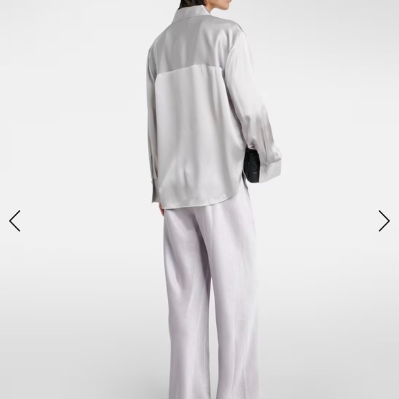 Vince Silk button up shirt gray size XXS - Picture 2 of 16